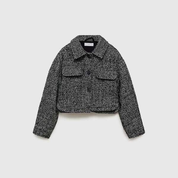 Herringbone crop jacket