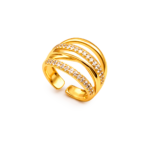 Anel Feminino Brilha Glow Banhado