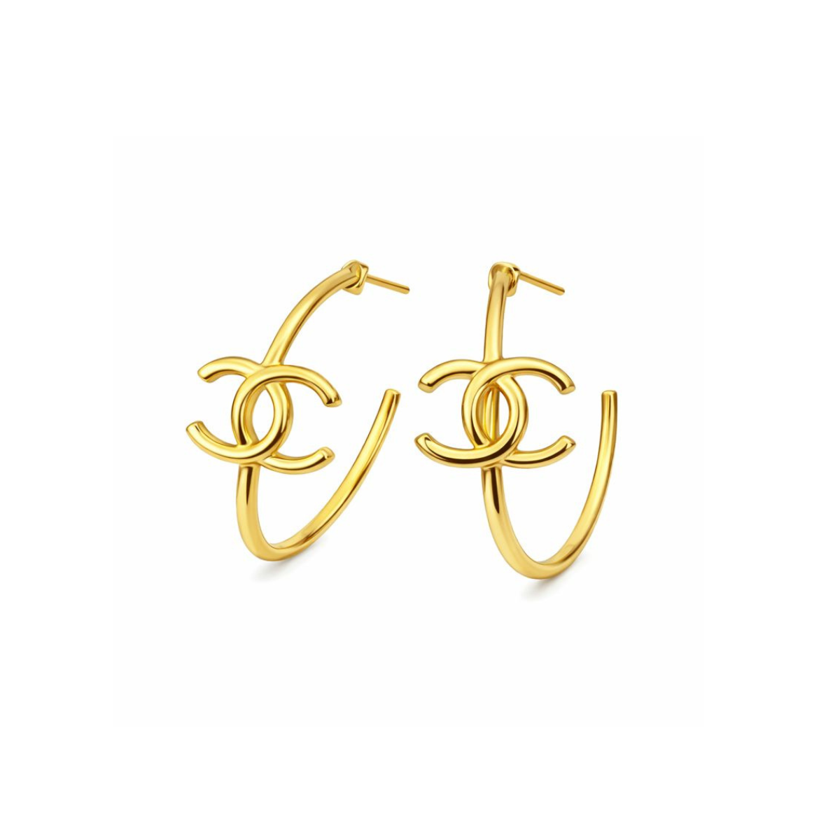 B2244-OU-1 Brinco Feminino Elegante Banhado a Ouro - Imagem 1