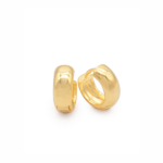 Brinco Feminino Argola Lisa G Design Delicado Banhado A Ouro