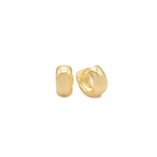 Brinco Feminino Argola Lisa M Design Delicado Banhado A Ouro