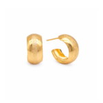Brinco Meia Argola Grossa 0,7mm Banhado a Ouro