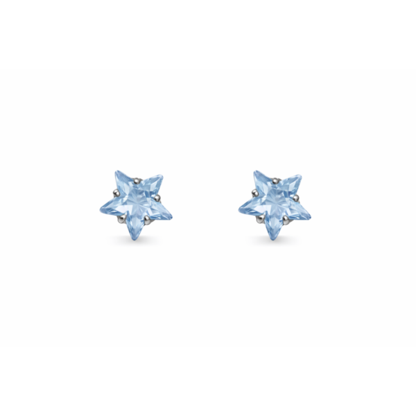 Brinco Ponto De Luz Estrela 3mm Banhado A Ródio