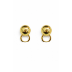 Brinco Click de Esfera Banhado a Ouro