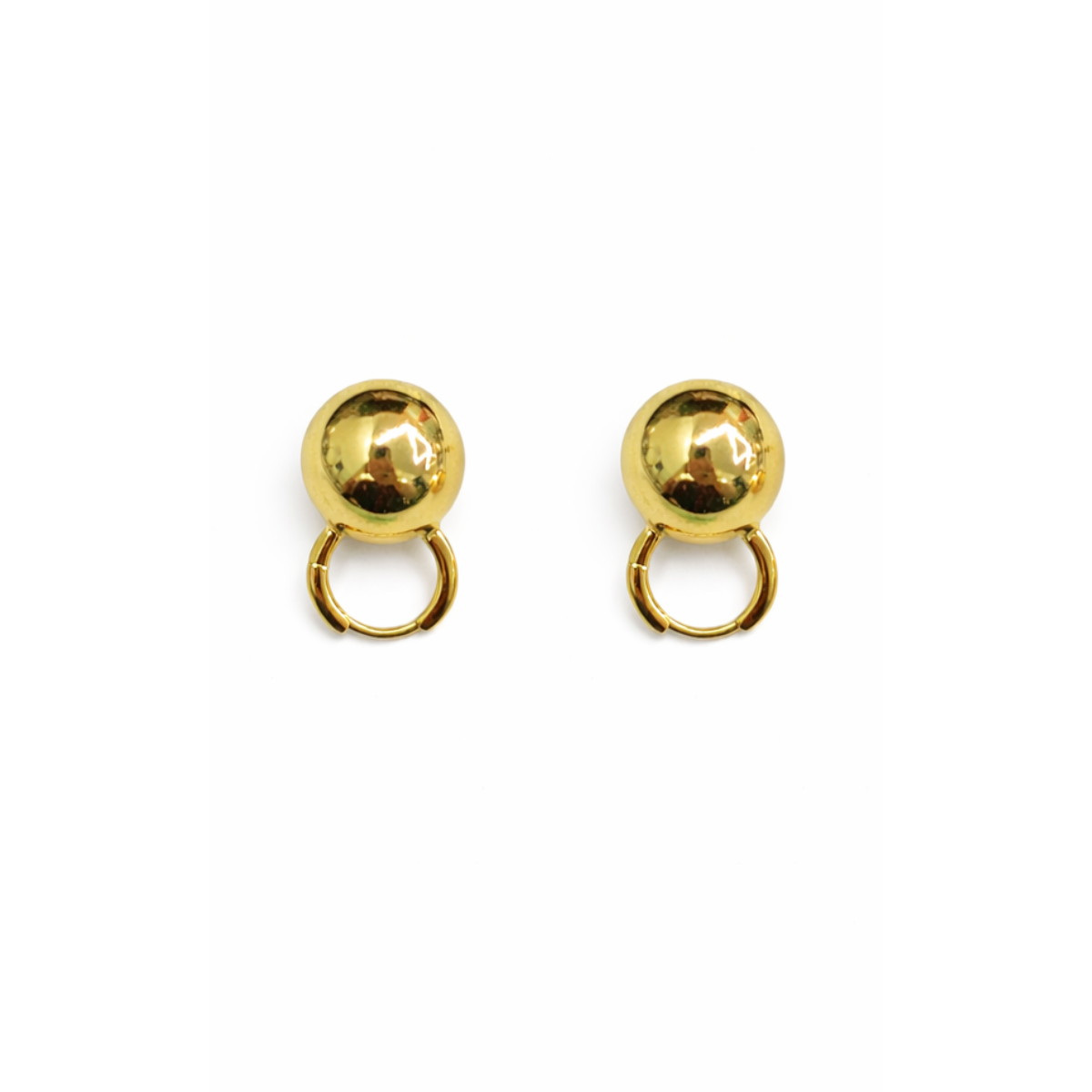 B3155-1 Brinco Click de Esfera Banhado a Ouro - Imagem 1