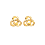 Brinco Feminino Nó Do Amor Design Clássico E Elegante Banhado A Ouro