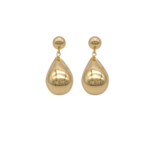 Brinco Gota Luxo Orgânico Banhado A Ouro E Ródio