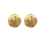 Brinco Feminino Esfera Martelada 2 cm Banhado a Ouro e Ródio