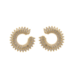 Brinco Feminino Argolinha com Micro Zircônias Cravejadas Banhado a Ouro