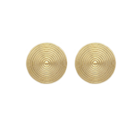 Brinco Estilo Disco Banhado A Ouro E Ródio