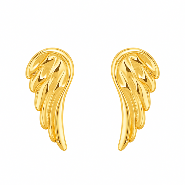 Brinco Asa Angelical Banhado a Ouro