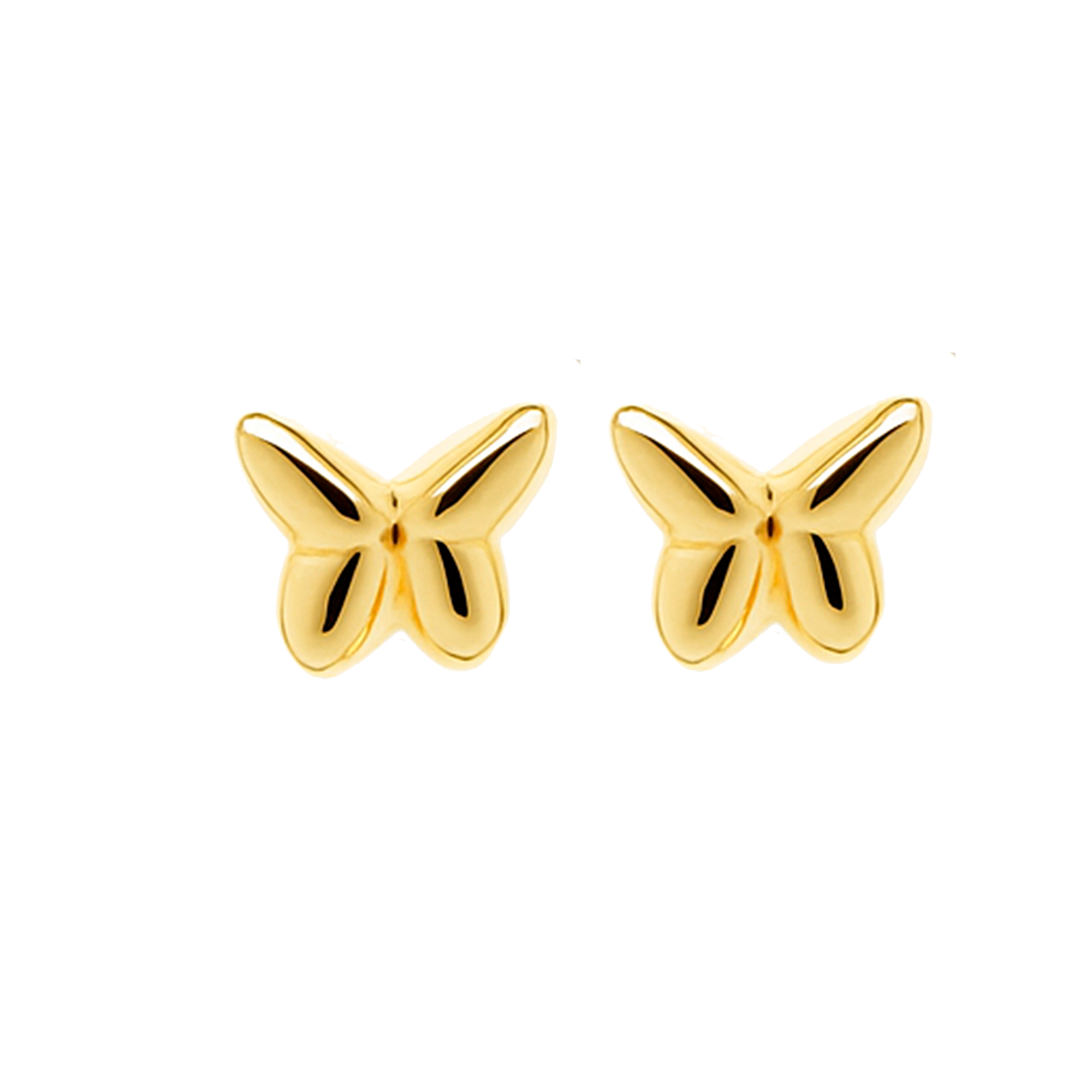 B3499-OU-1 Brinco Borboleta Mini Banhado a Ouro - Imagem 1