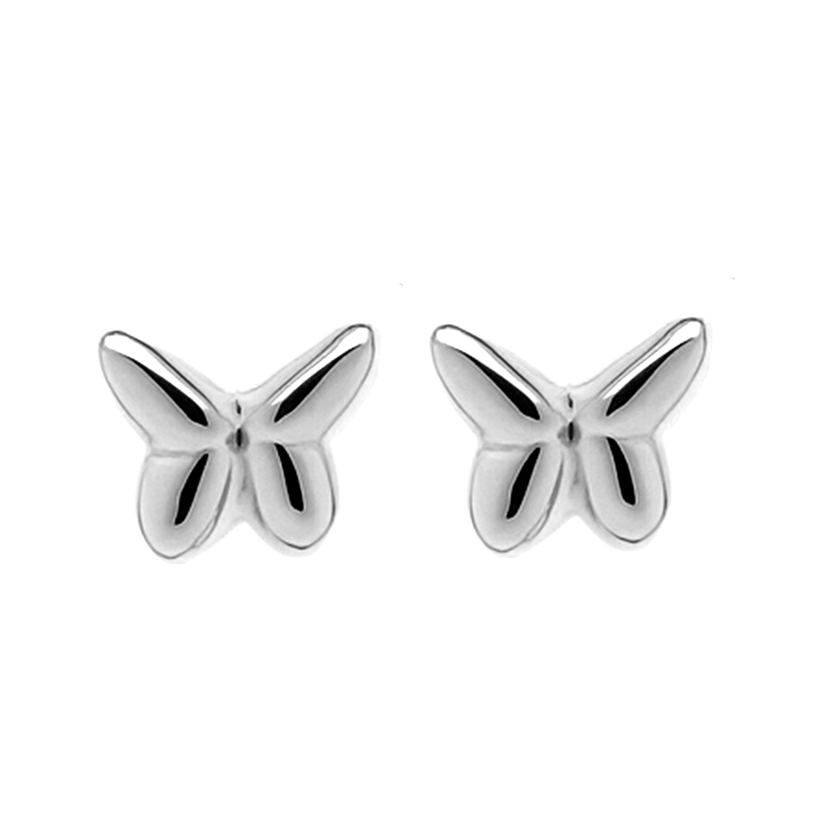 B3499-RB-1 Brinco Borboleta Mini Banhado a Ródio - Imagem 1