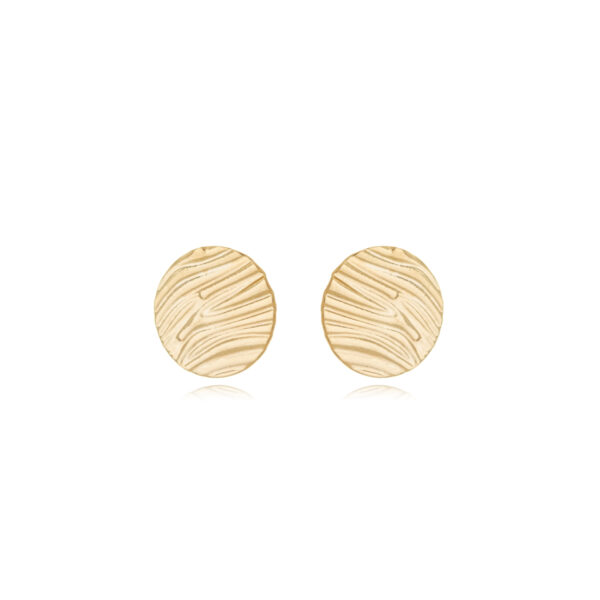 Brinco Redondo Minimalista Banhado A Ouro