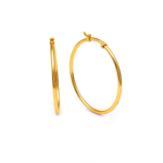 Brinco Feminino Argola M Aço Inox Dourado e Prata