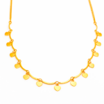 Choker Feminino de Corações 40 cm Banhado