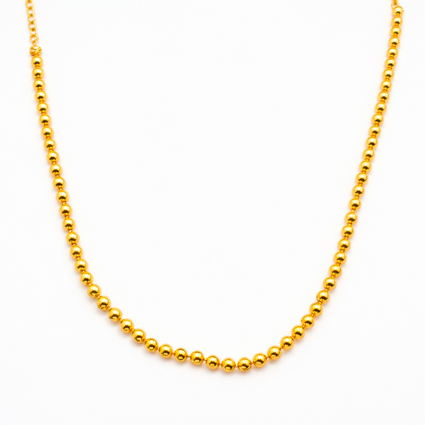 Choker Feminino de Bolinhas Banhado