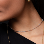 Choker Mini Elos De Bolinhas Moderno E Elegante Banhado A Ouro
