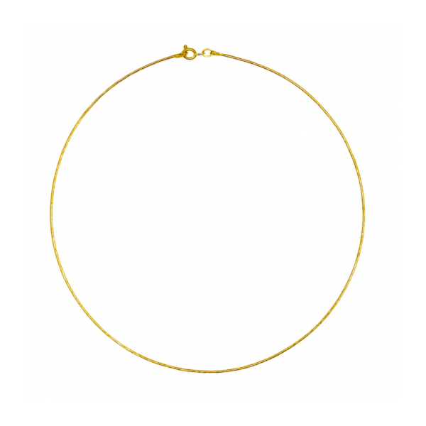 Choker Rígida de Fio Torcido com Fecho Banhado a Ouro