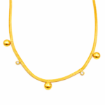 Choker de Esferas Pequenas com Zircônia Banhado
