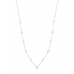 Choker De Pérolas Com Pontos Quadradinhos Banhado A Ródio