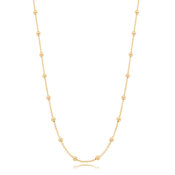Choker Elo Com Bolinhas Banhado A Ouro