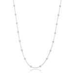 Choker Elo Com Bolinhas Banhado A Ródio