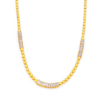 Choker de Chapinha com Riviera Navete Banhado a Ouro e Ródio