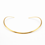 Choker Lisa de Aro Rígido Banhado a Ouro Elegante e Minimalista