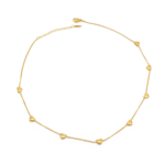 Choker De Elos De Corações Lisos Em Aço Inox Com Revestimento PVD Dourado