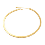 Choker De Elos Escamados Em Aço Inox Com Revestimento PVD Dourado
