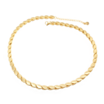 Choker De Elos Estilo Sementes Aço Inox Revestimento PVD Dourado