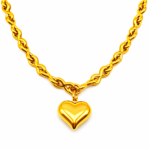 Choker Infinito com Coração Aço Inox
