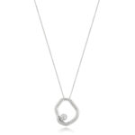 Colar Minimalista Com Ponto De Luz Central Banhado A Ródio