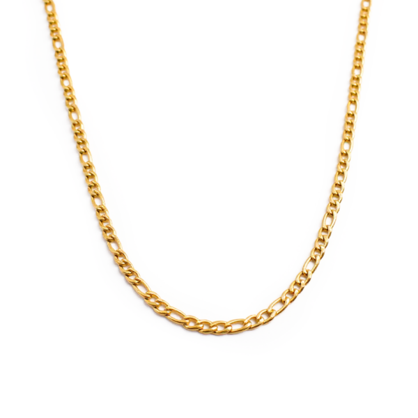 Corrente Masculina 60 cm Elo 3×1 Aço Inox Pvd Dourado