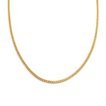 Corrente Masculina 60 Cm Elo Grumet Pequeno Aço Inox Dourado