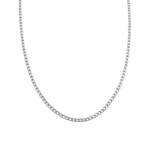 Corrente Masculina 70 Cm Elo Grumet Aço Inox Prata