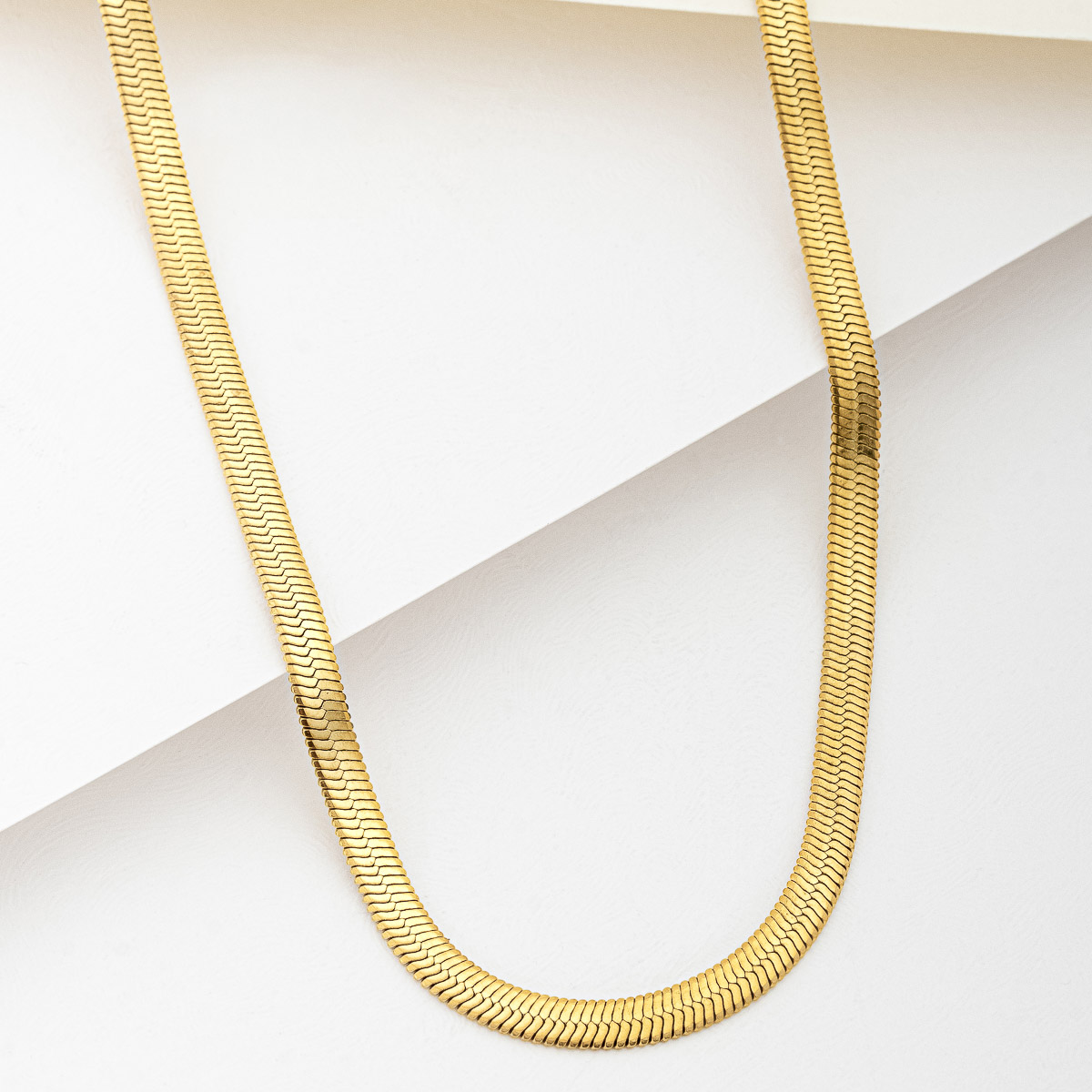 CRA165-1 Corrente De Fita 4 Mm Em Aço Inox Com Acabamento PVD Dourado Ou Prateado - Imagem 1