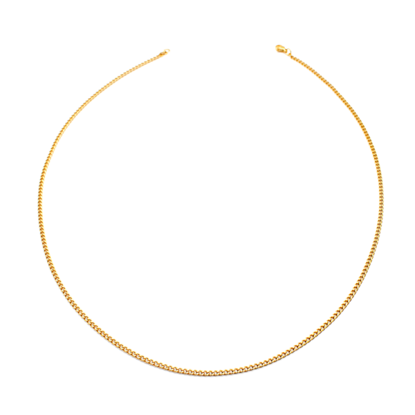 Colar Corrente Elo Grumet Aço Inoxidável Dourado 60cm Estilo Robusto E Atemporal