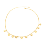 Choker De Bolinhas Intercaladas Clássico Em Aço Inox Com Revestimento PVD Dourado