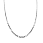 Corrente Masculina Elo Grumet Fino Aço Inox Prata