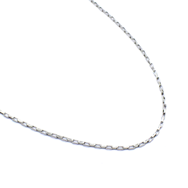 Corrente Masculina Elo Quadrado Aço Inox Prata