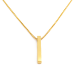 Corrente Masculina 60 Cm Com Pingente Pitágoras Aço Inox Dourado