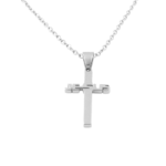 Corrente Cruz Jesus 45 Cm Aço Inox Prata