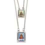 Escapulário Nossa Senhora Aparecida 60cm Proteção Espiritual Em Aço Inoxidável