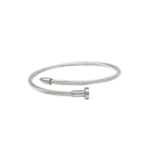Bracelete Com Design De Prego Em Aço Inox PVD Prata