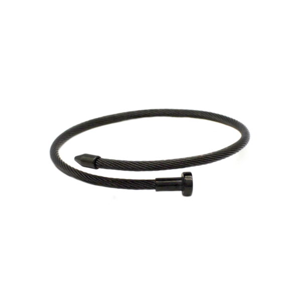 Bracelete Com Design De Prego Em Aço Inox PVD Preto