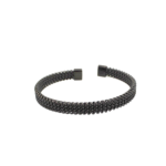 Bracelete Com Mini Design Trançado Em Aço Inox PVD Preto