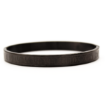 Bracelete Com Numerais Romanos Texturizado Em Aço Inox PVD Preto
