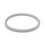 Bracelete Feminino Torcido Em Aço Inox PVD Prata